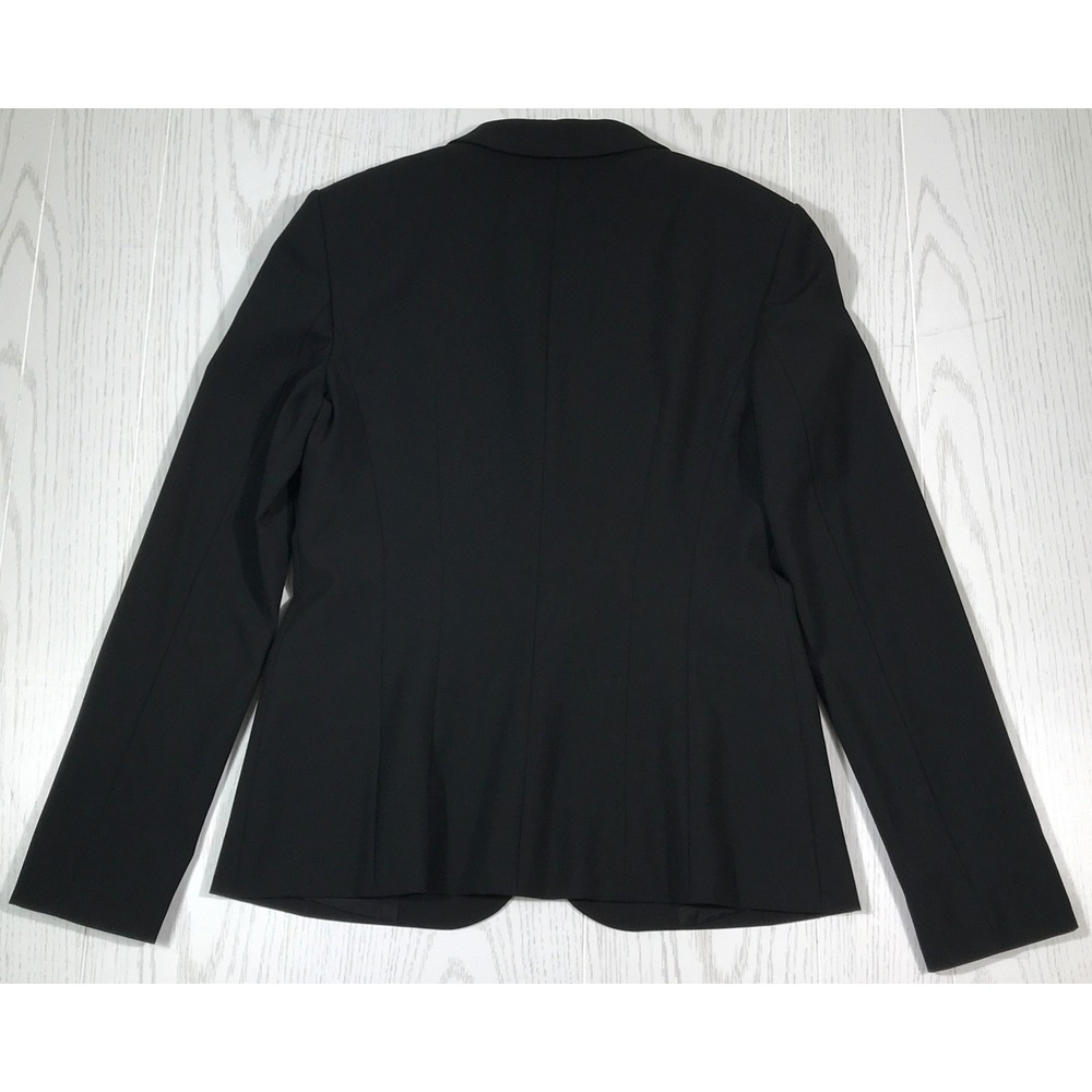 Hugo Boss Wool Blazer Women 6 Black 2 Button Business Designer Lined Work